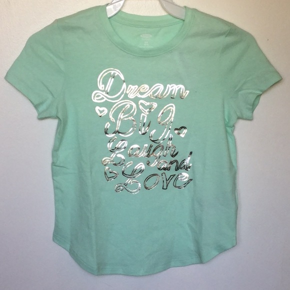OLD NAVY SHORT SLEEVE TEE-DREAM BIG LAUGH AND LOVE - Picture 1 of 6